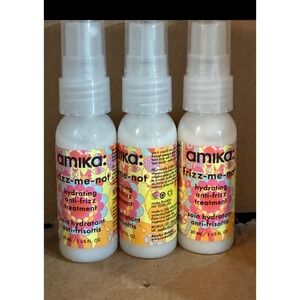 Amika Frizz-Me-Not Hydrating Anti-Frizz Treatment smooth Travel Size Lot of 3